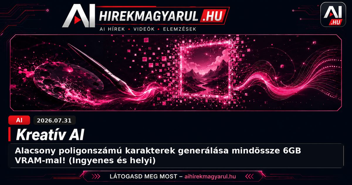 Alacsony poligonszámú karakterek generálása mindössze 6GB VRAM-mal! (Ingyenes és helyi)