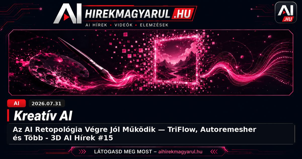 Az AI Retopológia Végre Jól Működik — TriFlow, Autoremesher és Több - 3D AI Hírek #15