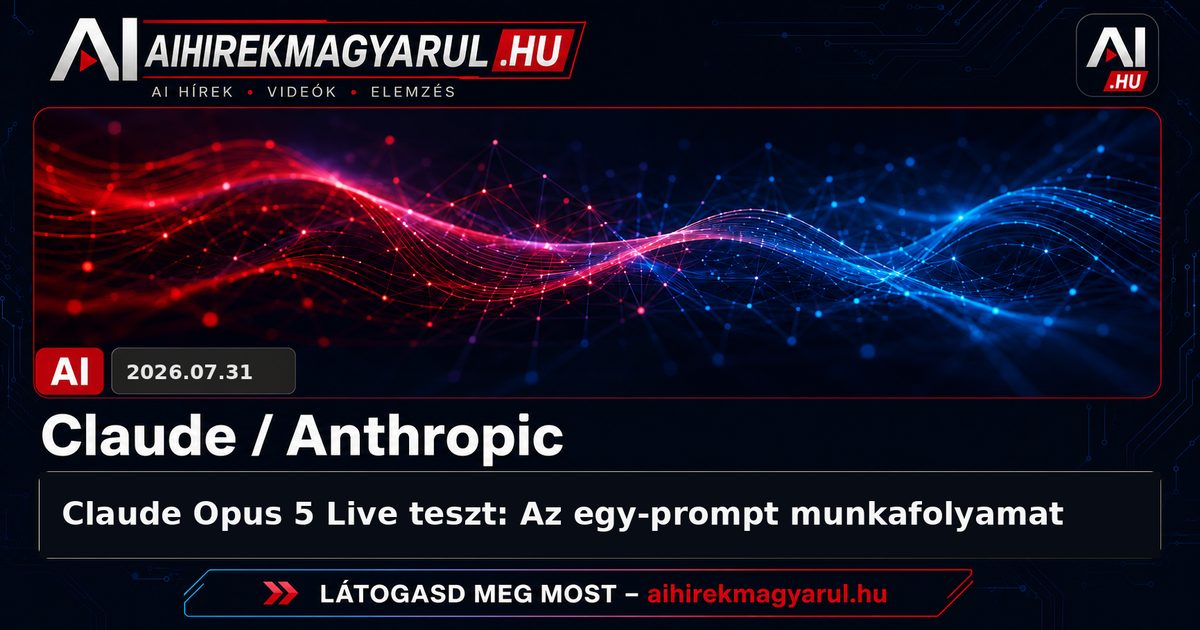 Claude Opus 5 Live teszt: Az egy-prompt munkafolyamat