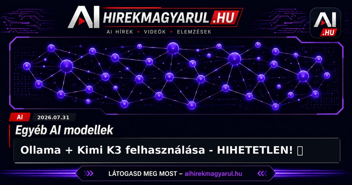 Ollama + Kimi K3 felhasználása - HIHETETLEN! 🤯