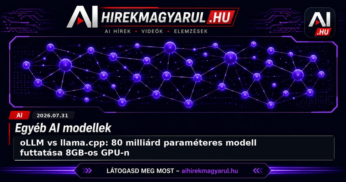 oLLM vs llama.cpp: 80 milliárd paraméteres modell futtatása 8GB-os GPU-n