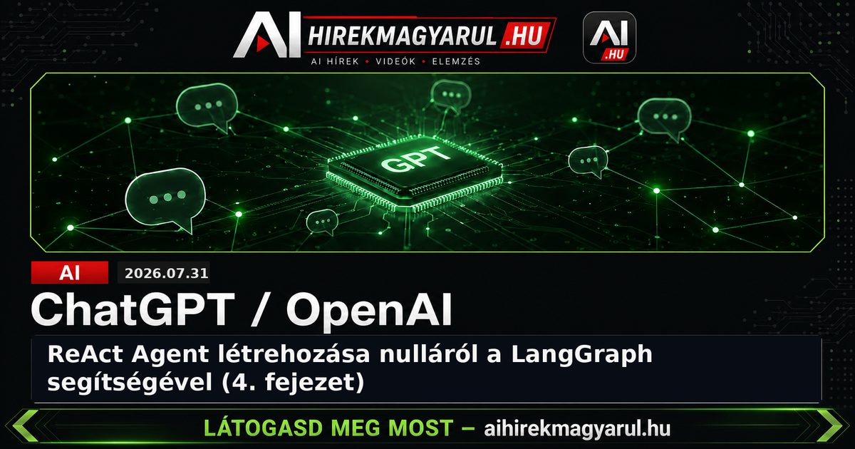 ReAct Agent létrehozása nulláról a LangGraph segítségével (4. fejezet)