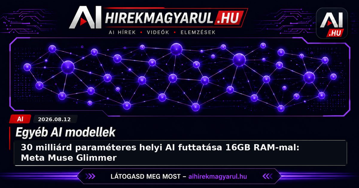 30 milliárd paraméteres helyi AI futtatása 16GB RAM-mal: Meta Muse Glimmer