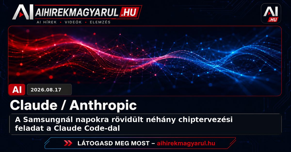 A Samsungnál napokra rövidült néhány chiptervezési feladat a Claude Code-dal