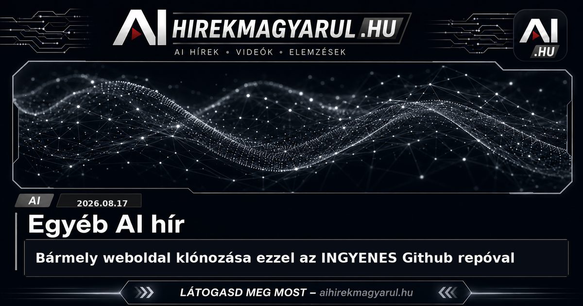 Bármely weboldal klónozása ezzel az INGYENES Github repóval
