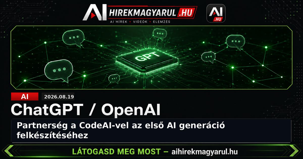 Partnerség a CodeAI-vel az első AI generáció felkészítéséhez
