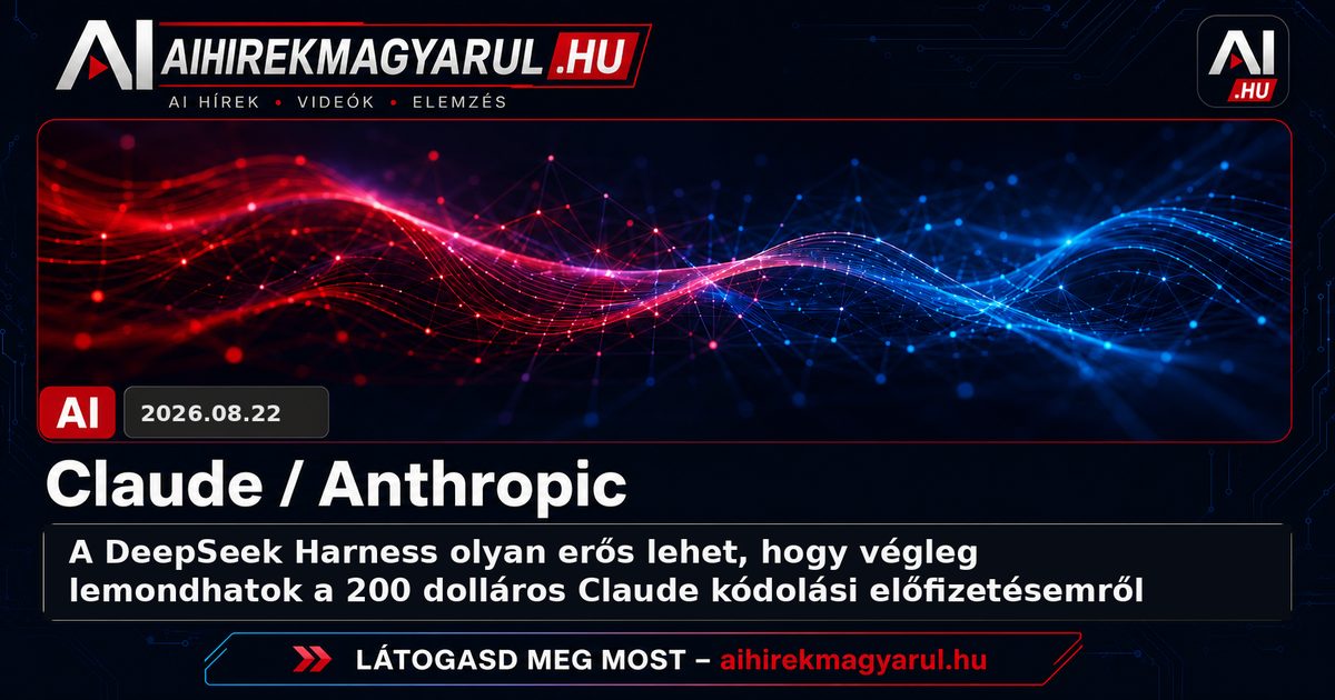 A DeepSeek Harness olyan erős lehet, hogy végleg lemondhatok a 200 dolláros Claude kódolási előfizetésemről