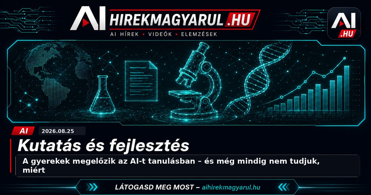 A gyerekek megelőzik az AI-t tanulásban – és még mindig nem tudjuk, miért