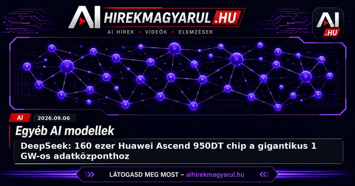 DeepSeek: 160 ezer Huawei Ascend 950DT chip a gigantikus 1 GW-os adatközponthoz