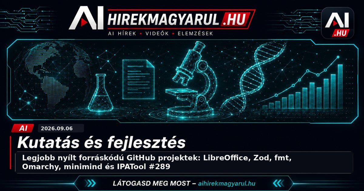 Legjobb nyílt forráskódú GitHub projektek: LibreOffice, Zod, fmt, Omarchy, minimind és IPATool #289