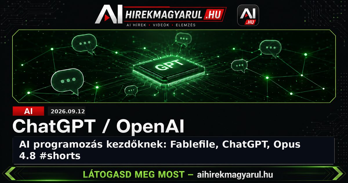 AI programozás kezdőknek: Fablefile, ChatGPT, Opus 4.8 #shorts