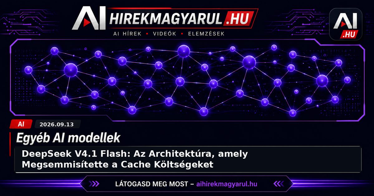 DeepSeek V4.1 Flash: Az Architektúra, amely Megsemmisítette a Cache Költségeket