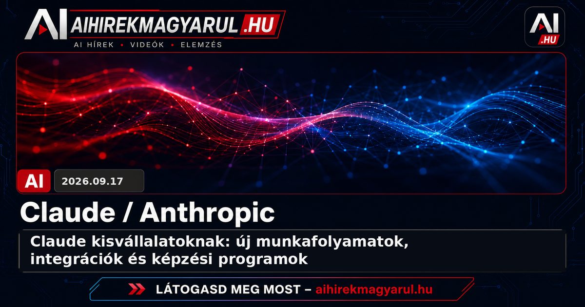 Claude kisvállalatoknak: új munkafolyamatok, integrációk és képzési programok