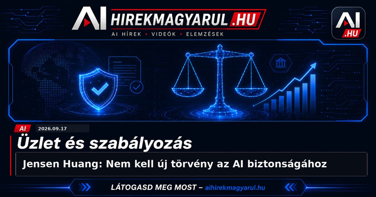 Jensen Huang: Nem kell új törvény az AI biztonságához