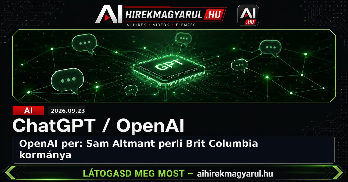 OpenAI per: Sam Altmant perli Brit Columbia kormánya