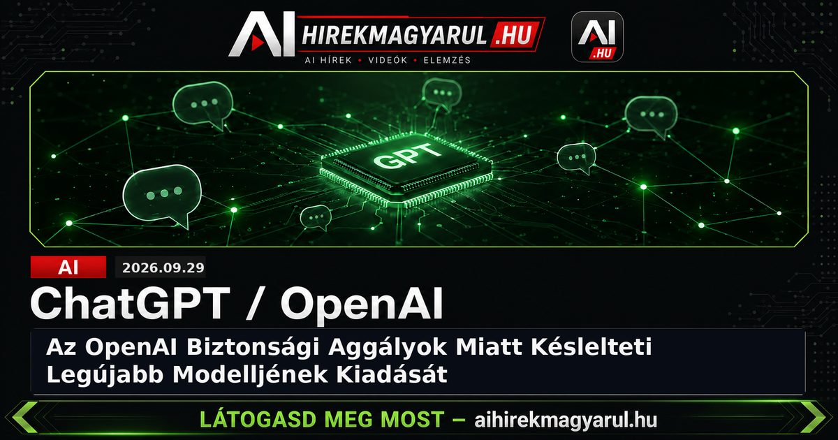 Az OpenAI Biztonsági Aggályok Miatt Késlelteti Legújabb Modelljének Kiadását